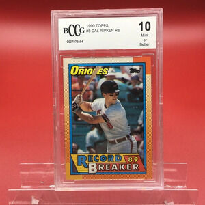 1990 Topps Cal Ripken Beckett Gem Mint 10 Card #8